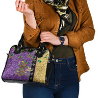 Voodoo Doll Mardi Gras Shoulder Handbag Throw Me Something Mister Glitter Effect