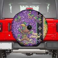 Voodoo Doll Mardi Gras Spare Tire Cover Throw Me Something Mister Glitter Effect