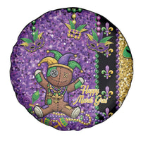 Voodoo Doll Mardi Gras Spare Tire Cover Throw Me Something Mister Glitter Effect