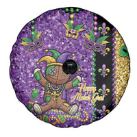 Voodoo Doll Mardi Gras Spare Tire Cover Throw Me Something Mister Glitter Effect