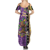 Voodoo Doll Mardi Gras Summer Maxi Dress Throw Me Something Mister Glitter Effect