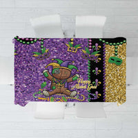 Voodoo Doll Mardi Gras Tablecloth Throw Me Something Mister Glitter Effect