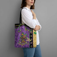 Voodoo Doll Mardi Gras Tote Bag Throw Me Something Mister Glitter Effect