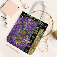 Voodoo Doll Mardi Gras Tote Bag Throw Me Something Mister Glitter Effect