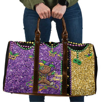 Voodoo Doll Mardi Gras Travel Bag Throw Me Something Mister Glitter Effect