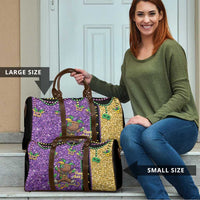 Voodoo Doll Mardi Gras Travel Bag Throw Me Something Mister Glitter Effect