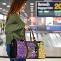 Voodoo Doll Mardi Gras Travel Bag Throw Me Something Mister Glitter Effect