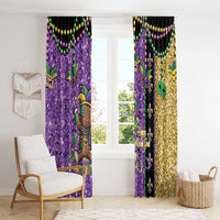 Voodoo Doll Mardi Gras Window Curtain Throw Me Something Mister Glitter Effect