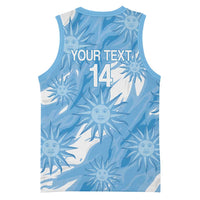 Uruguay 2026 Football Custom Basketball Jersey Vamos La Celeste Sol de Mayo Style