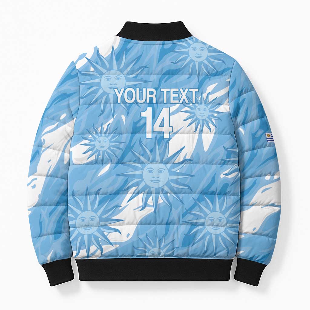 Uruguay 2026 Football Custom Bomber Puffer Jacket Vamos La Celeste Sol de Mayo Style