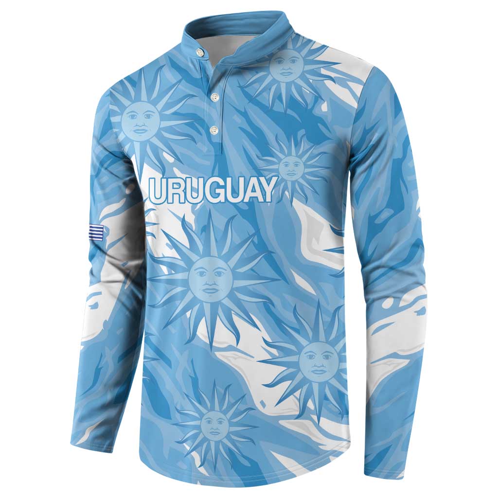 Uruguay 2026 Football Custom Button Sweatshirt Vamos La Celeste Sol de Mayo Style