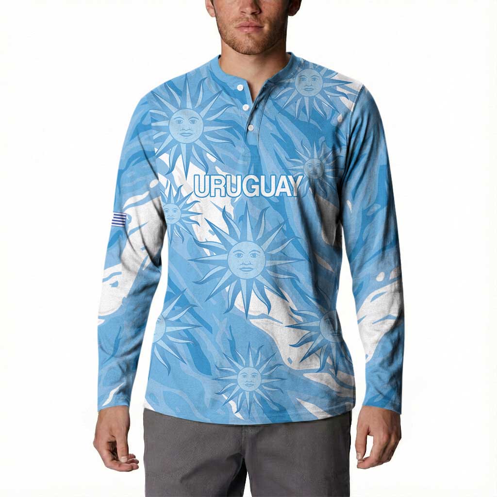 Uruguay 2026 Football Custom Button Sweatshirt Vamos La Celeste Sol de Mayo Style