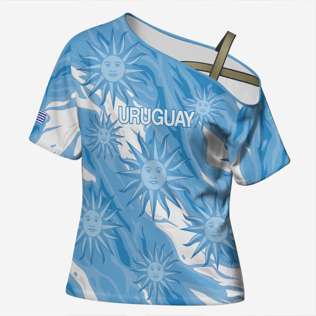 Uruguay 2026 Football Custom Cross Shoulder Shirt Vamos La Celeste Sol de Mayo Style
