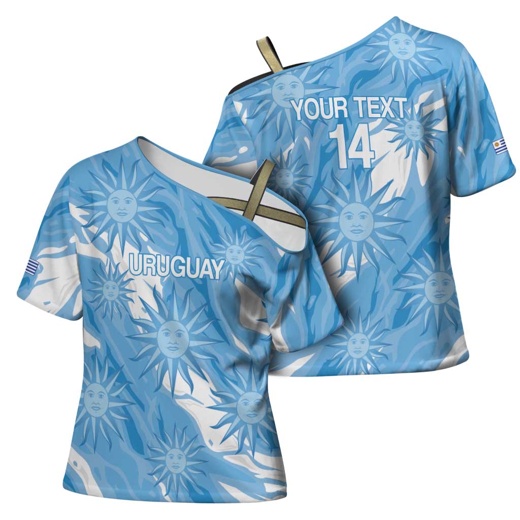 Uruguay 2026 Football Custom Cross Shoulder Shirt Vamos La Celeste Sol de Mayo Style