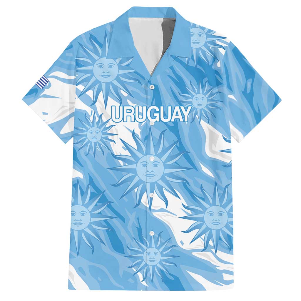 Uruguay 2026 Football Custom Hawaiian Shirt Vamos La Celeste Sol de Mayo Style