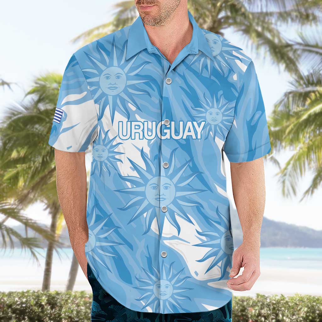 Uruguay 2026 Football Custom Hawaiian Shirt Vamos La Celeste Sol de Mayo Style
