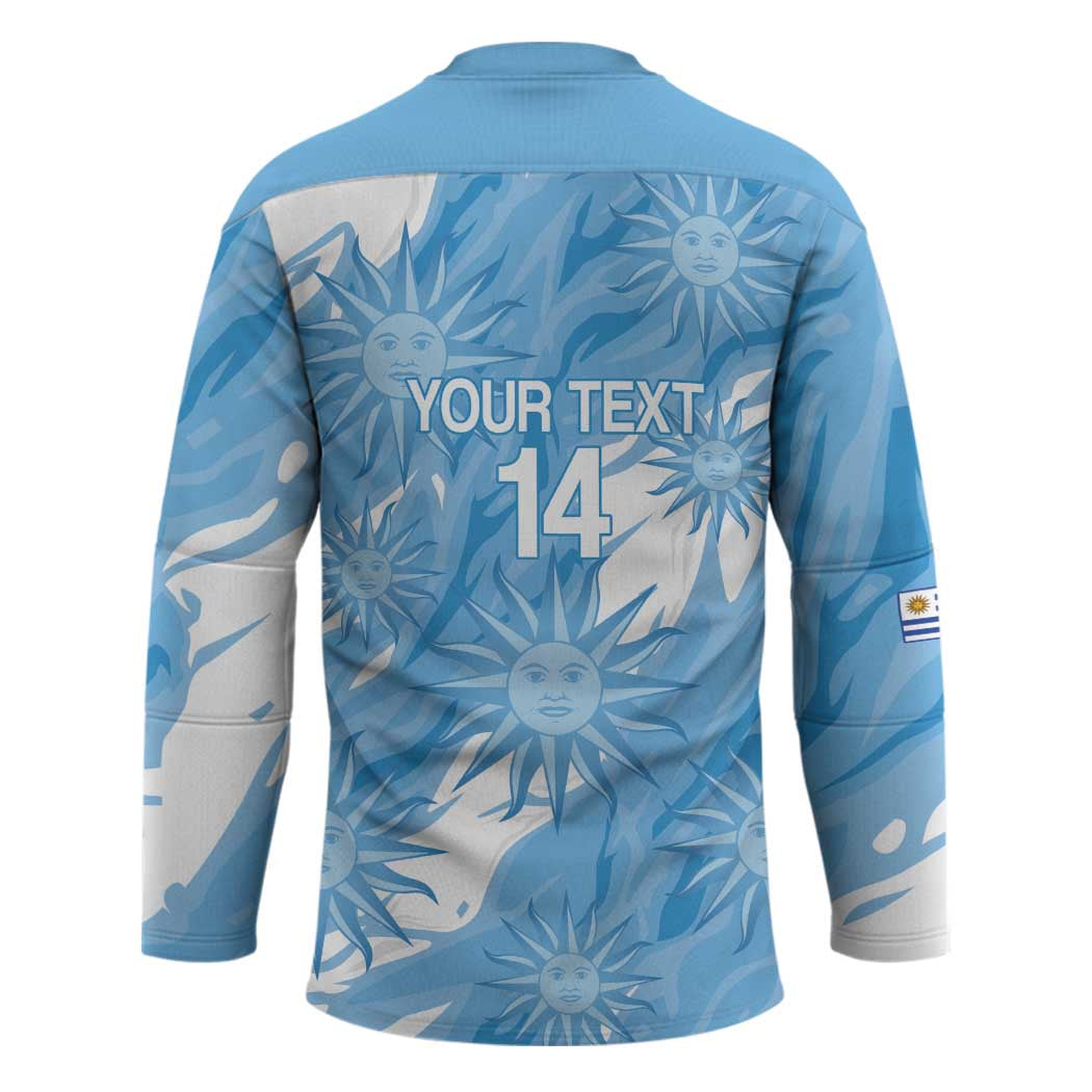 Uruguay 2026 Football Custom Hockey Jersey Vamos La Celeste Sol de Mayo Style