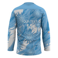 Uruguay 2026 Football Custom Hockey Jersey Vamos La Celeste Sol de Mayo Style