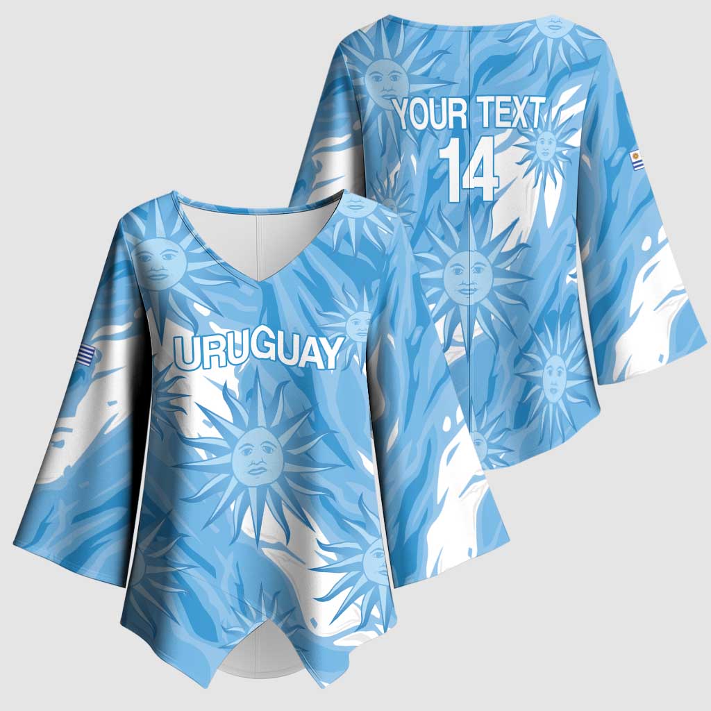 Uruguay 2026 Football Custom Kimono Sleeve Blouse Vamos La Celeste Sol de Mayo Style