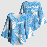 Uruguay 2026 Football Custom Kimono Sleeve Blouse Vamos La Celeste Sol de Mayo Style