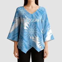Uruguay 2026 Football Custom Kimono Sleeve Blouse Vamos La Celeste Sol de Mayo Style