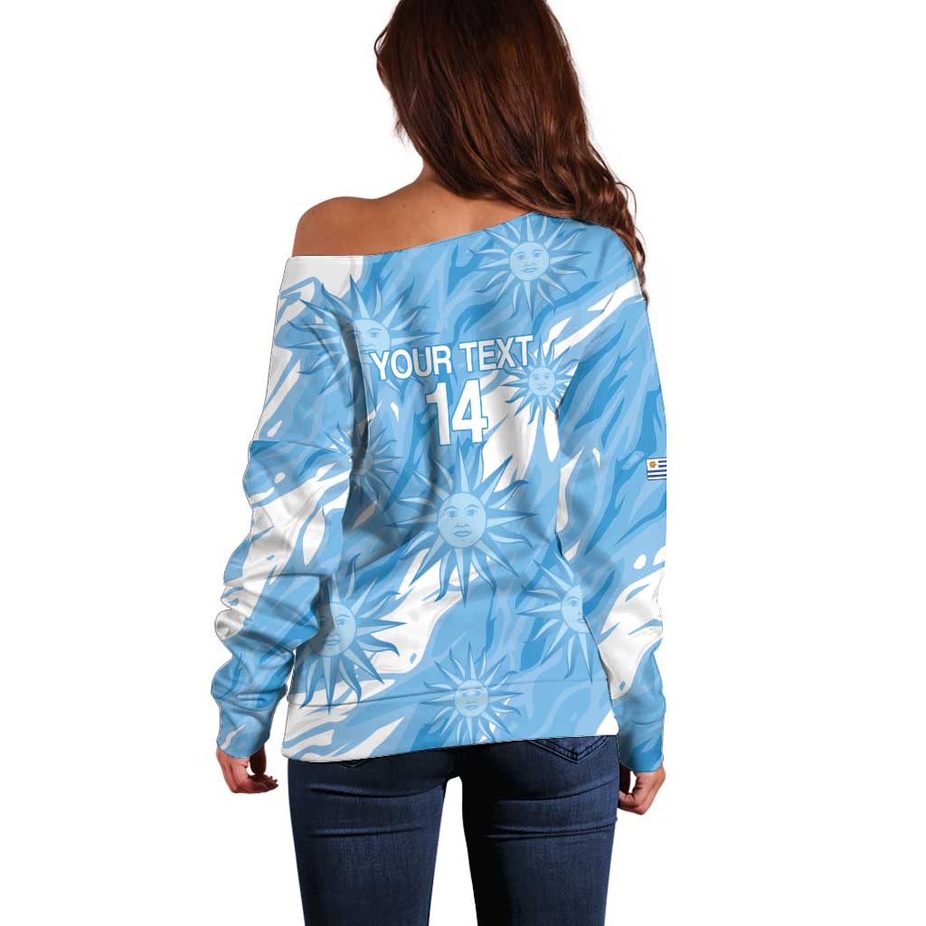 Uruguay 2026 Football Custom Off Shoulder Sweater Vamos La Celeste Sol de Mayo Style