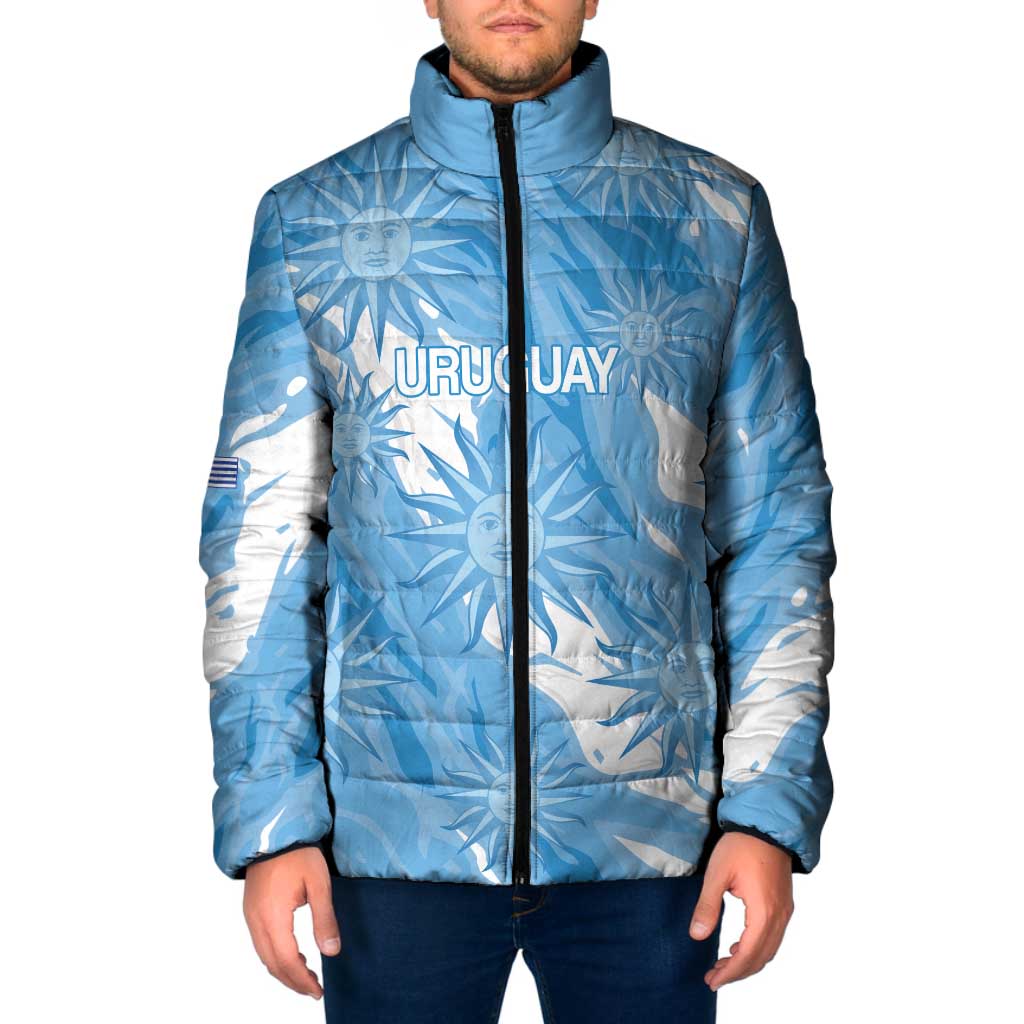 Uruguay 2026 Football Custom Padded Jacket Vamos La Celeste Sol de Mayo Style