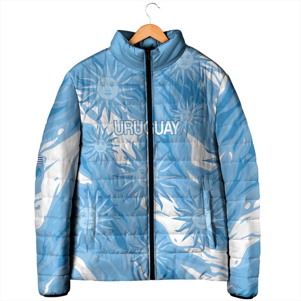 Uruguay 2026 Football Custom Padded Jacket Vamos La Celeste Sol de Mayo Style