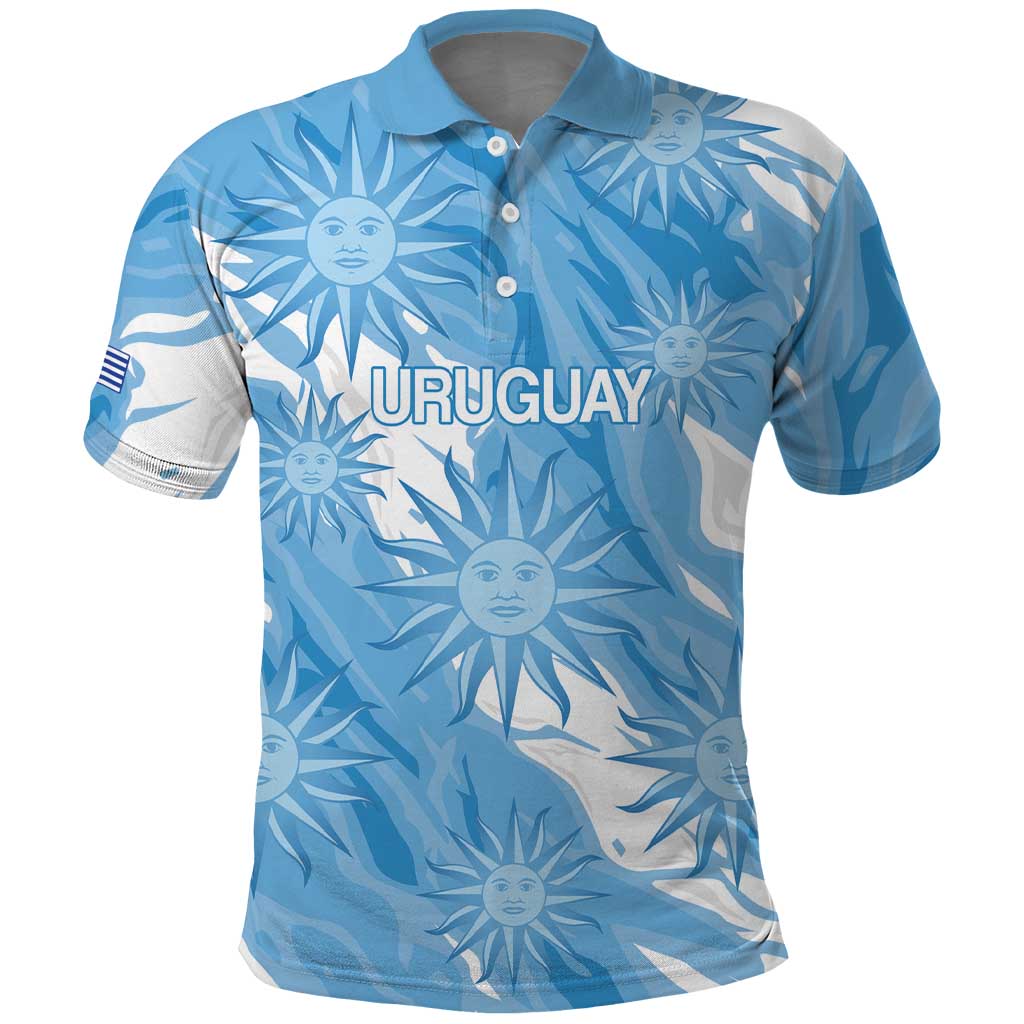 Uruguay 2026 Football Custom Polo Shirt Vamos La Celeste Sol de Mayo Style