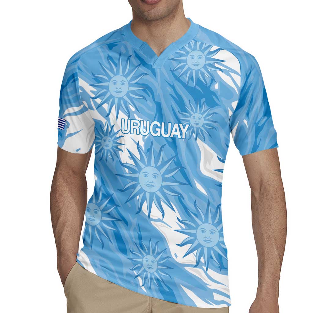 Uruguay 2026 Football Custom Rugby Jersey Vamos La Celeste Sol de Mayo Style