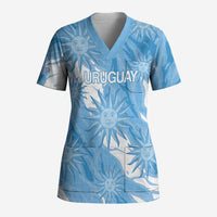 Uruguay 2026 Football Custom Scrub Top Vamos La Celeste Sol de Mayo Style