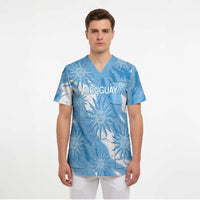 Uruguay 2026 Football Custom Scrub Top Vamos La Celeste Sol de Mayo Style
