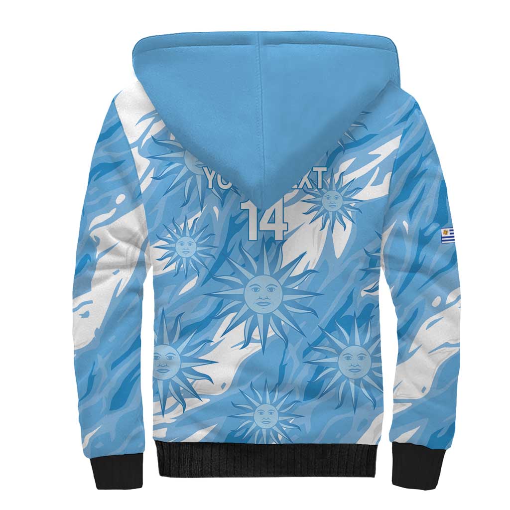 Uruguay 2026 Football Custom Sherpa Hoodie Vamos La Celeste Sol de Mayo Style