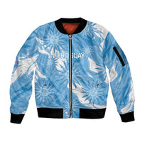 Uruguay 2026 Football Custom Sleeve Zip Bomber Jacket Vamos La Celeste Sol de Mayo Style