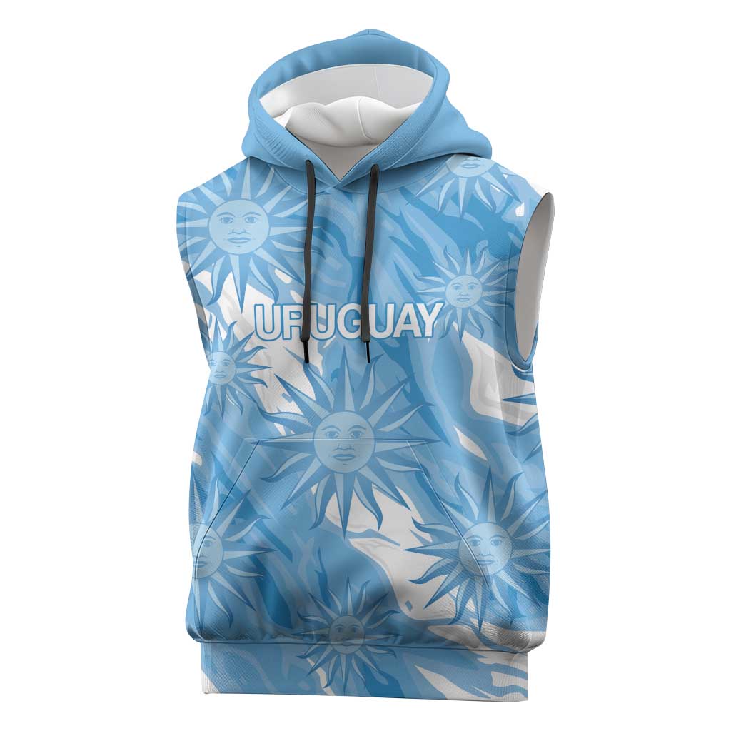 Uruguay 2026 Football Custom Sleeveless Hoodie Vamos La Celeste Sol de Mayo Style