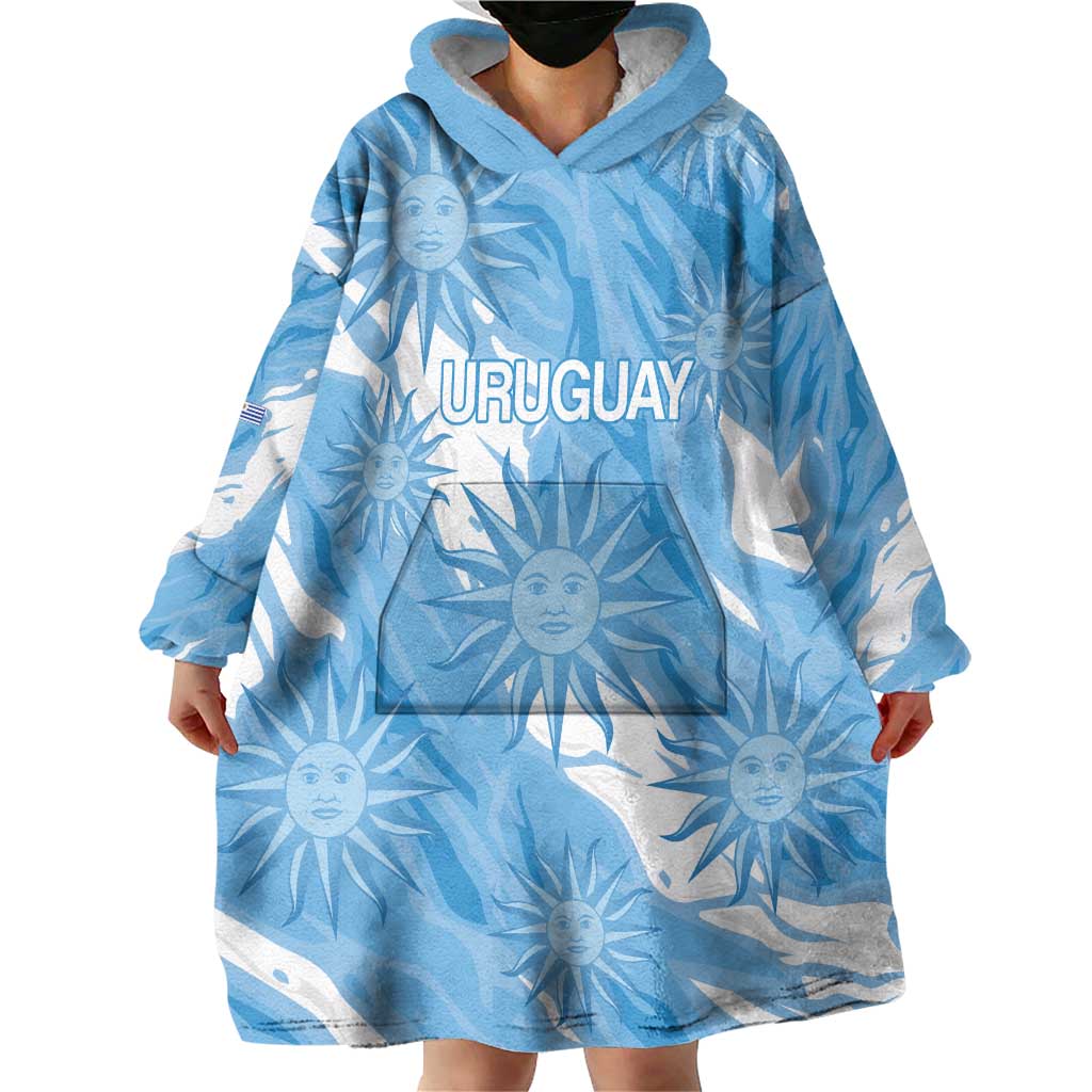 Uruguay 2026 Football Custom Wearable Blanket Hoodie Vamos La Celeste Sol de Mayo Style