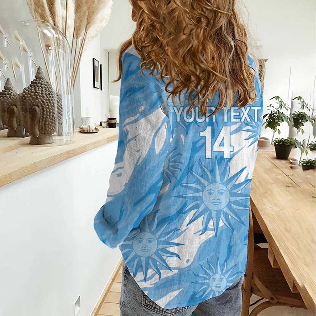 Uruguay 2026 Football Custom Women Casual Shirt Vamos La Celeste Sol de Mayo Style