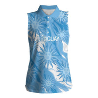 Uruguay 2026 Football Custom Women Sleeveless Polo Shirt Vamos La Celeste Sol de Mayo Style