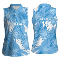 Uruguay 2026 Football Custom Women Sleeveless Polo Shirt Vamos La Celeste Sol de Mayo Style