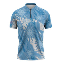Uruguay 2026 Football Custom Zipper Polo Shirt Vamos La Celeste Sol de Mayo Style