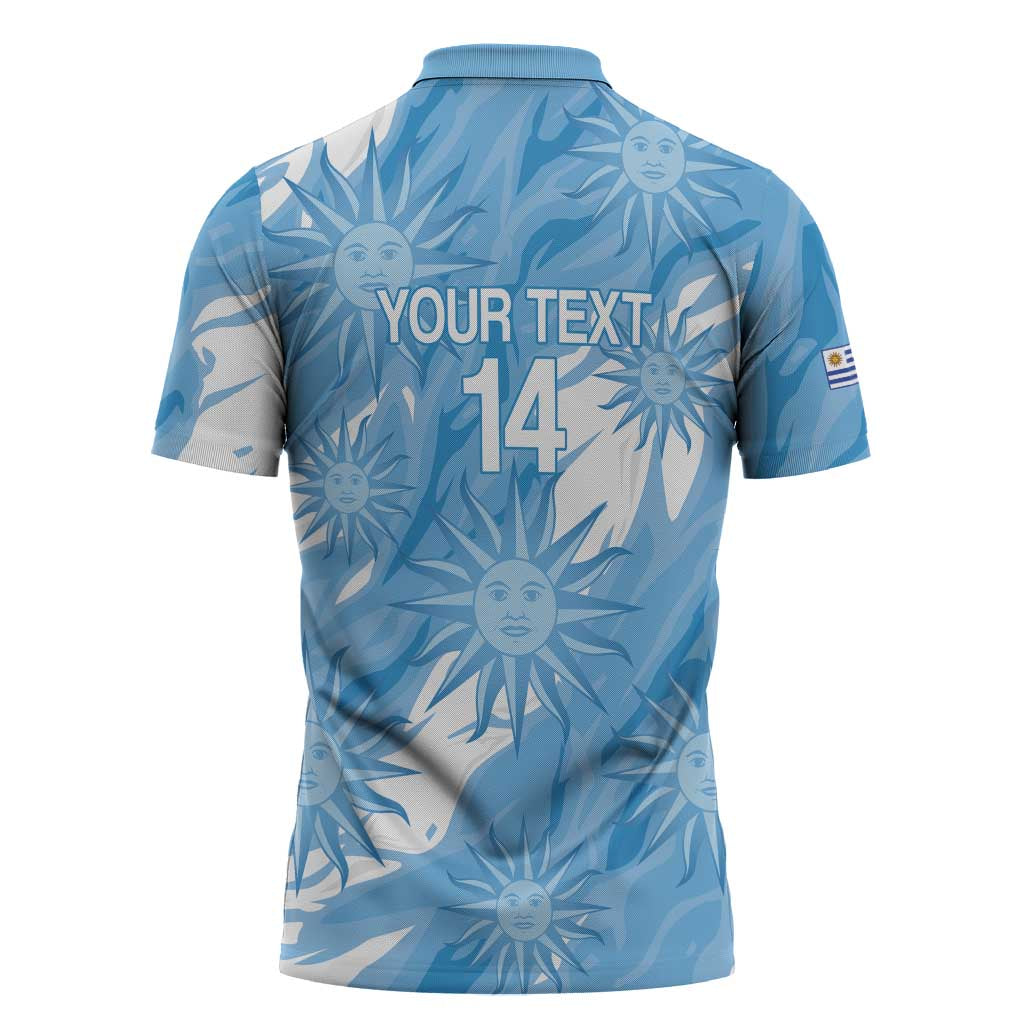 Uruguay 2026 Football Custom Zipper Polo Shirt Vamos La Celeste Sol de Mayo Style