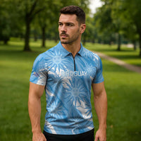 Uruguay 2026 Football Custom Zipper Polo Shirt Vamos La Celeste Sol de Mayo Style