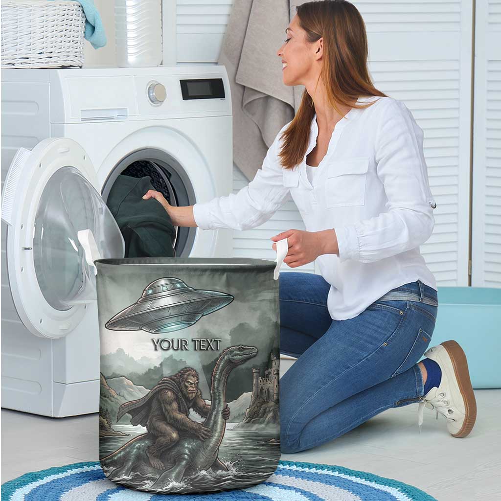 Bigfoot Loch Ness Monster UFO Believe Personalized Laundry Basket World Cryptids Gothic Style