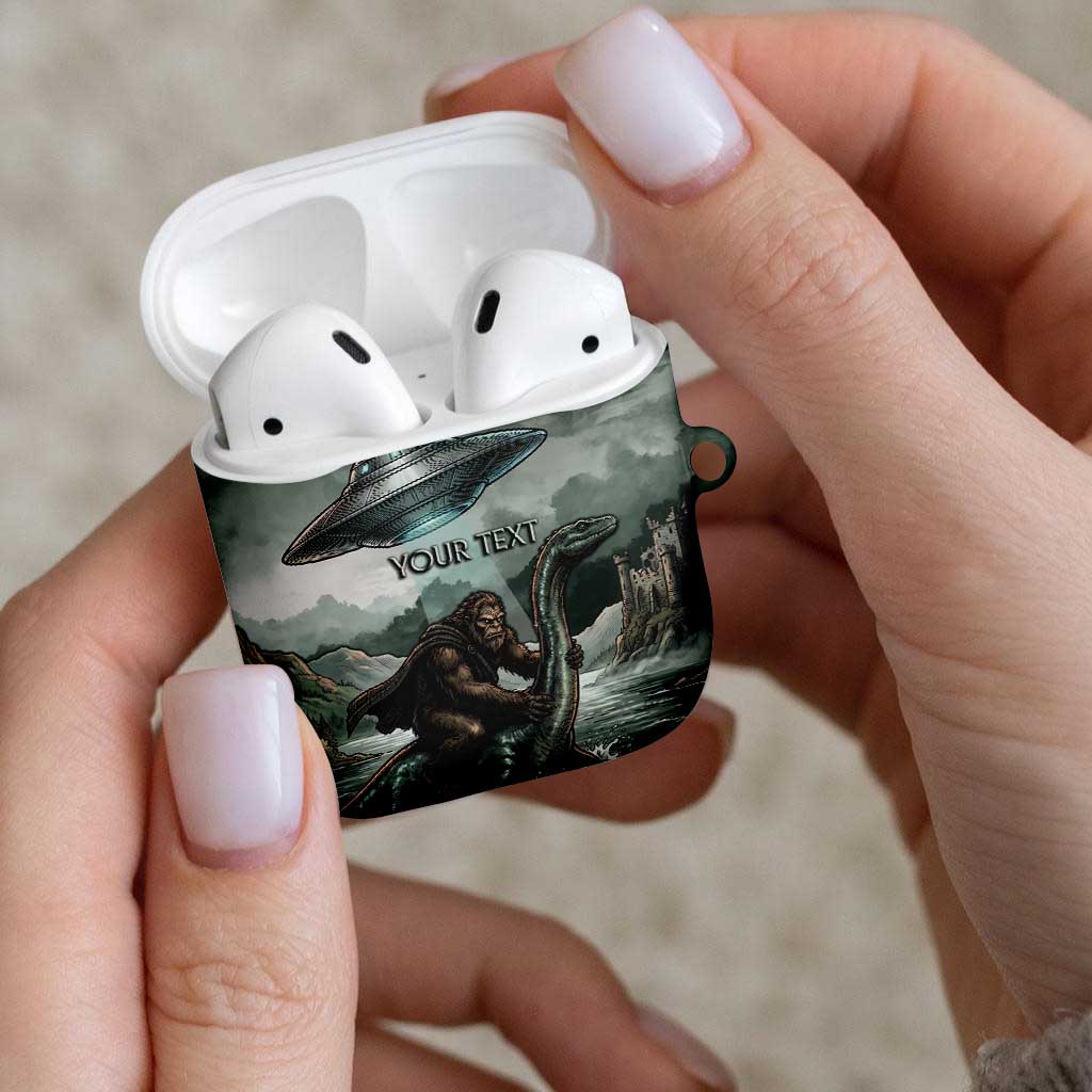 Bigfoot Loch Ness Monster UFO Believe Personalized AirPods Case World Cryptids Gothic Style