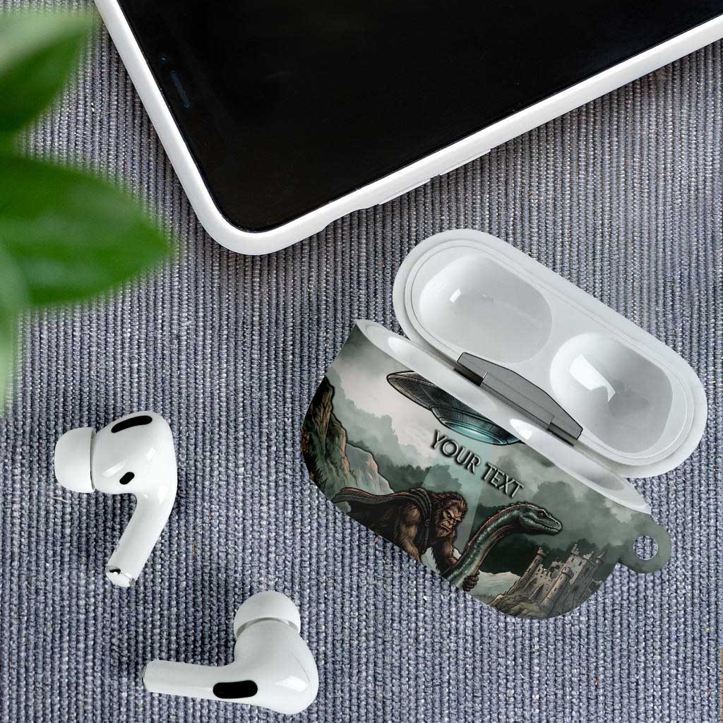 Bigfoot Loch Ness Monster UFO Believe Personalized AirPods Case World Cryptids Gothic Style