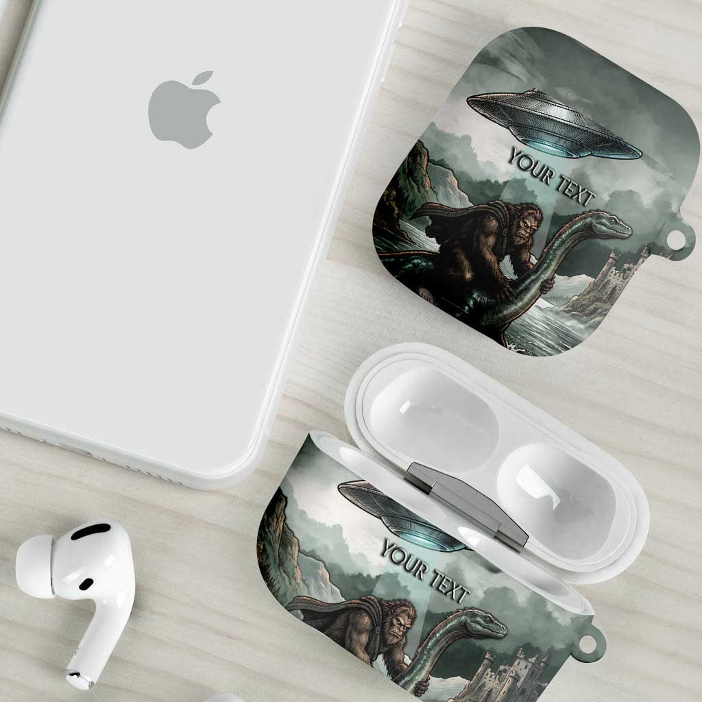 Bigfoot Loch Ness Monster UFO Believe Personalized AirPods Case World Cryptids Gothic Style