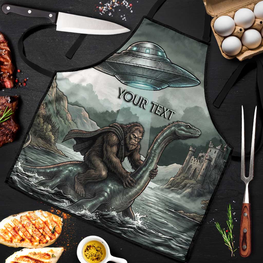 Bigfoot Loch Ness Monster UFO Believe Personalized Apron World Cryptids Gothic Style