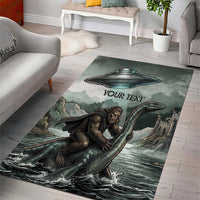 Bigfoot Loch Ness Monster UFO Believe Personalized Area Rug World Cryptids Gothic Style