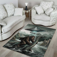 Bigfoot Loch Ness Monster UFO Believe Personalized Area Rug World Cryptids Gothic Style