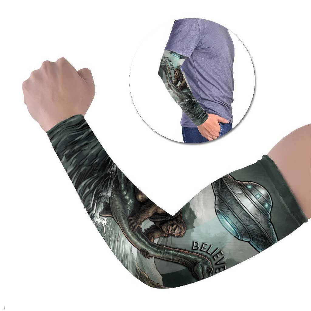 Bigfoot Loch Ness Monster UFO Believe Personalized Arm Sleeves World Cryptids Gothic Style